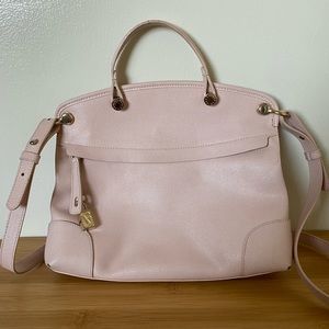 Furla light pink piper satchel handbag